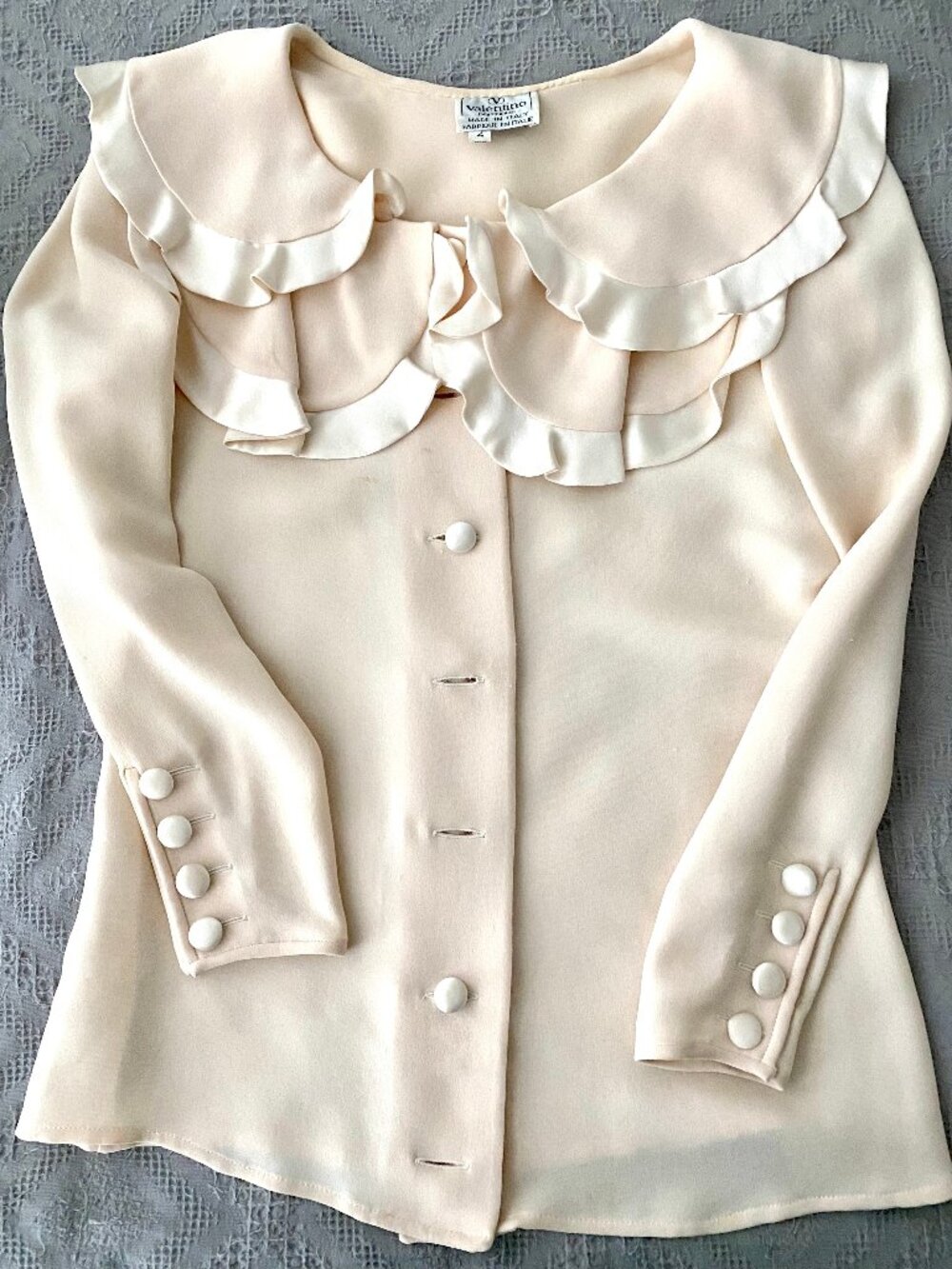 Valentino Boutique Italian Faille Blouse Size 4